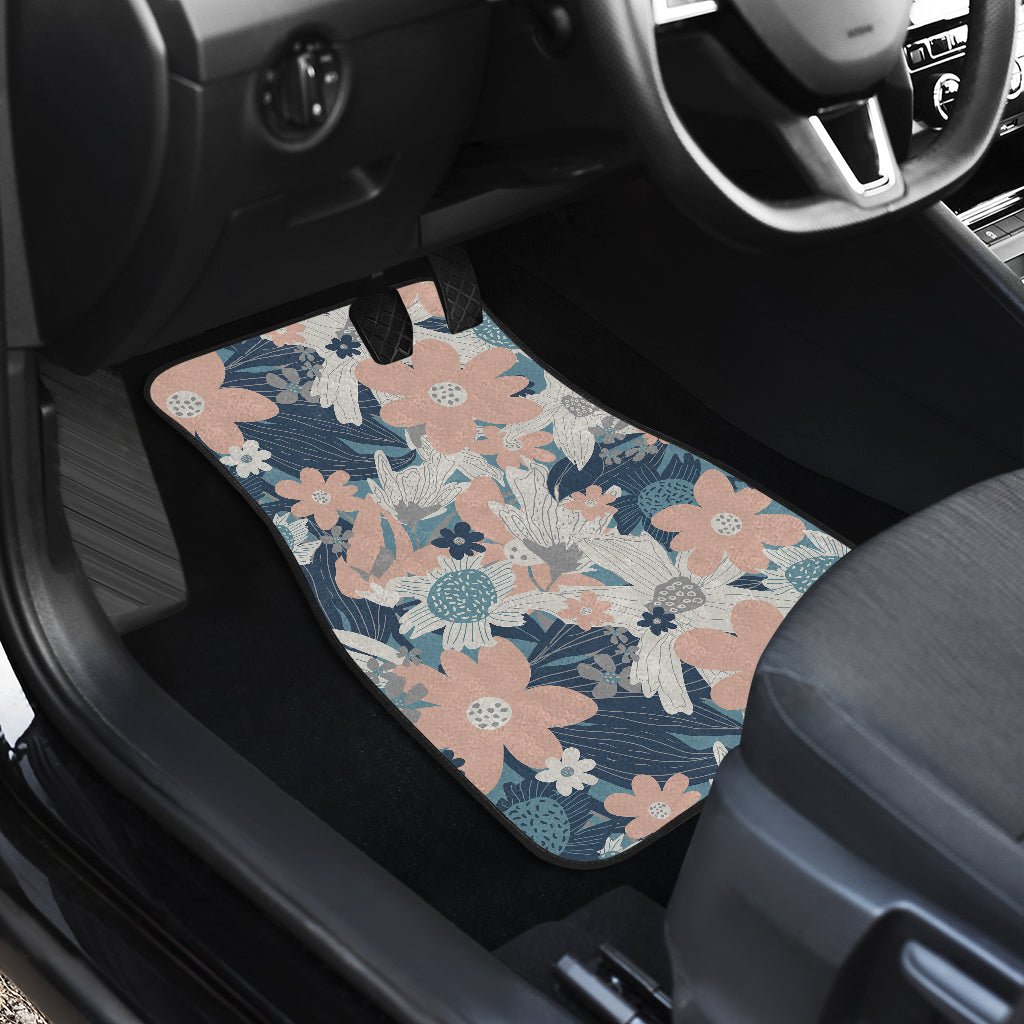 Abstract Flowers Car Floor Mats