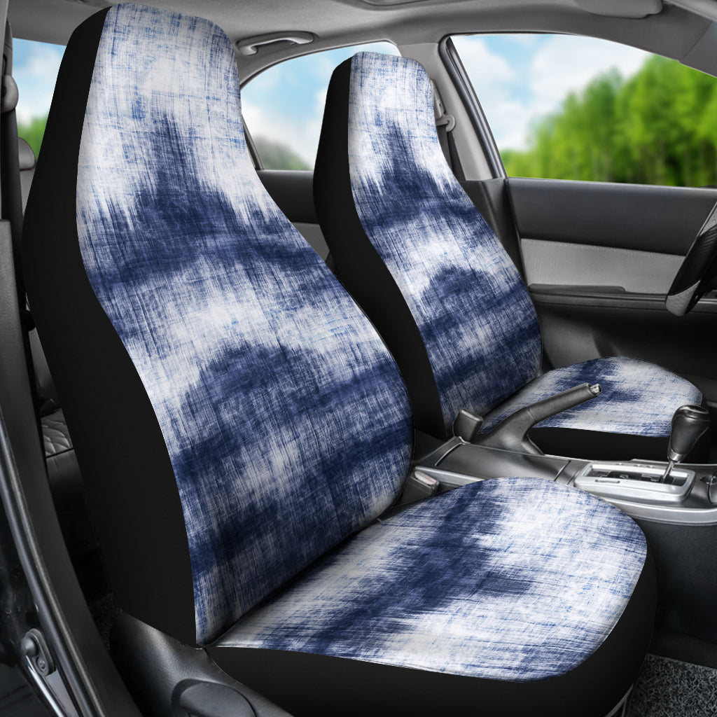 Denim Blue Abstract Car Seat Covers