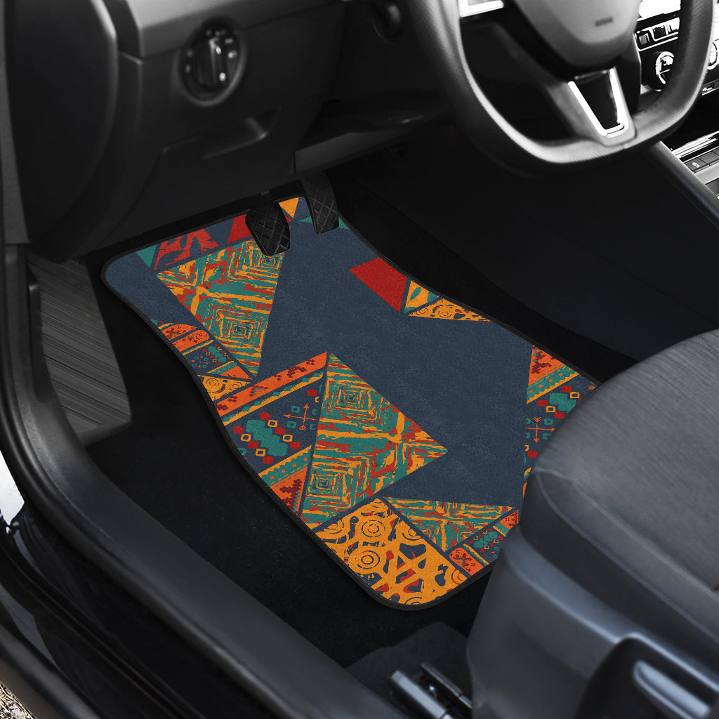 Orange Abstract Pattern Car Floor Mats