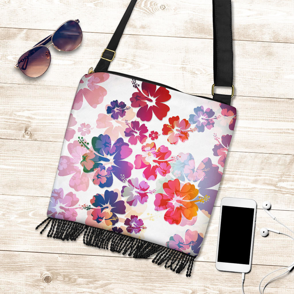 Colorful Aloha Flowers Crossbody Bag