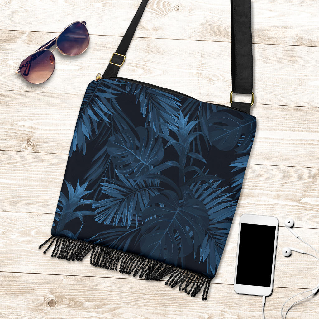 Dark Leaves Crossbody Bag