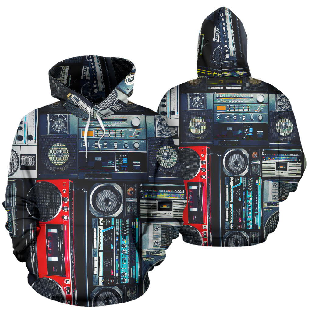 Vintage Stereo Boomboxes Hoodie