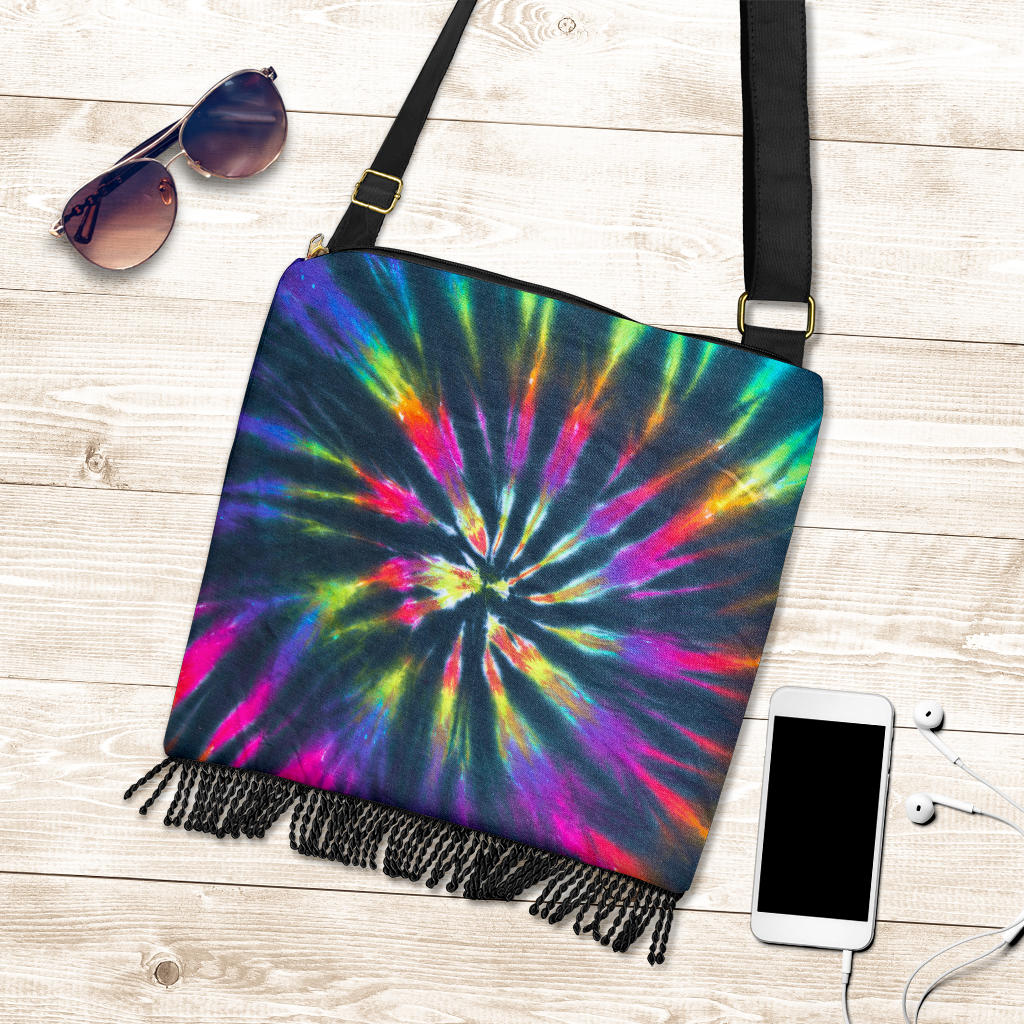 Colorful Neon Tie Dye Crossbody Bag