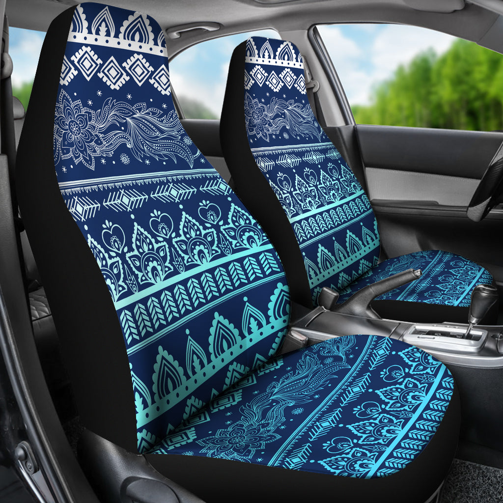 Blue Boho Car Seat Covers