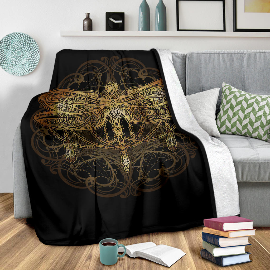 Spiritual Dragonfly Blanket