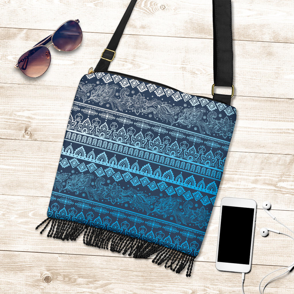 Blue Boho Crossbody Bag