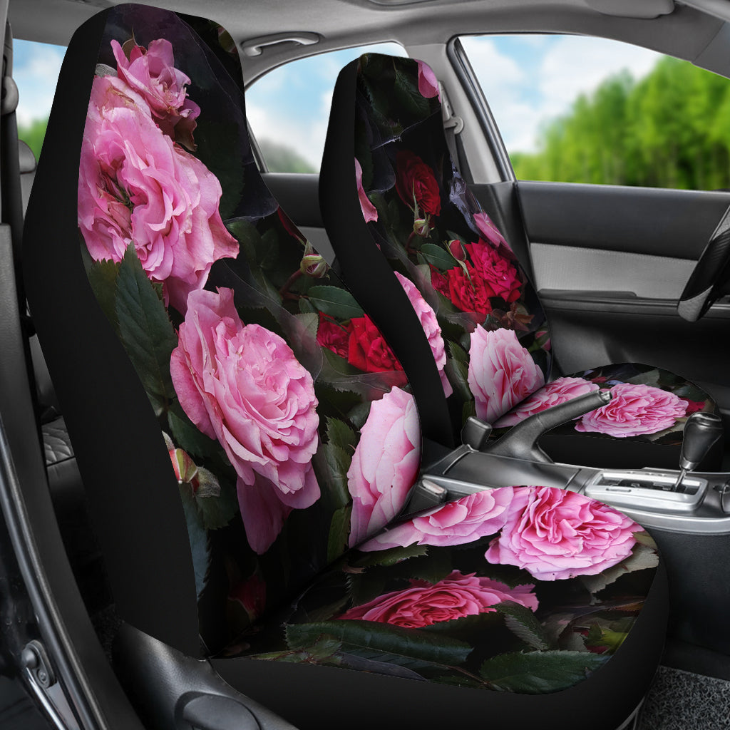 Pink & Red Roses Car Seat Covers