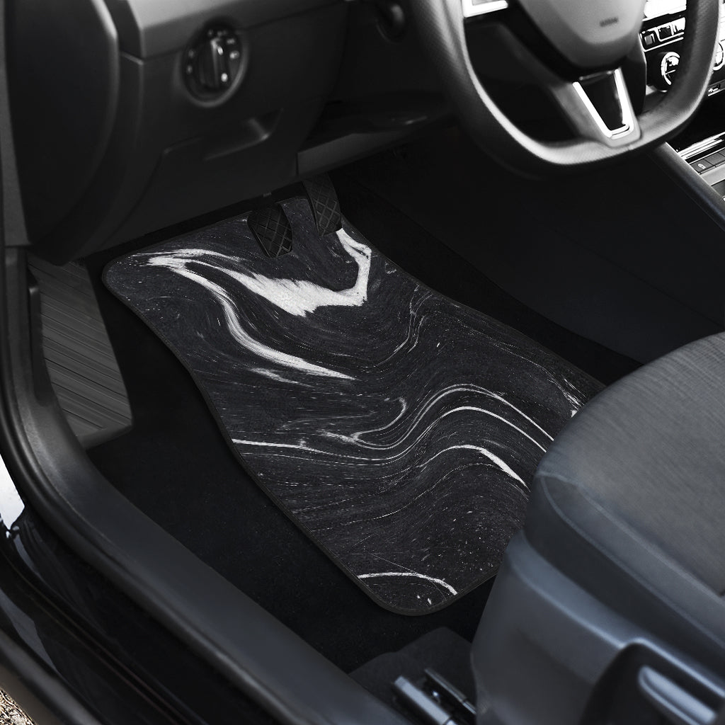 Black & White Swirls Car Floor Mats