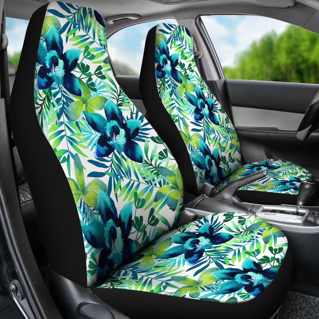 Green Flowers Car seat Covers