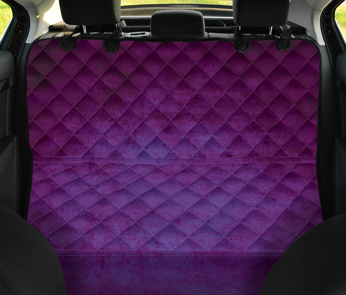 Purple Grunge Car Back Seat Pet Cover