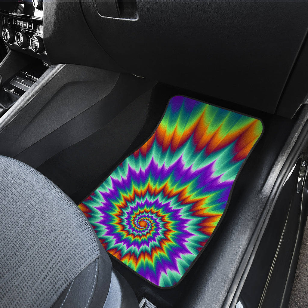 Colorful Psychedelic Spiral Car Floor Mats