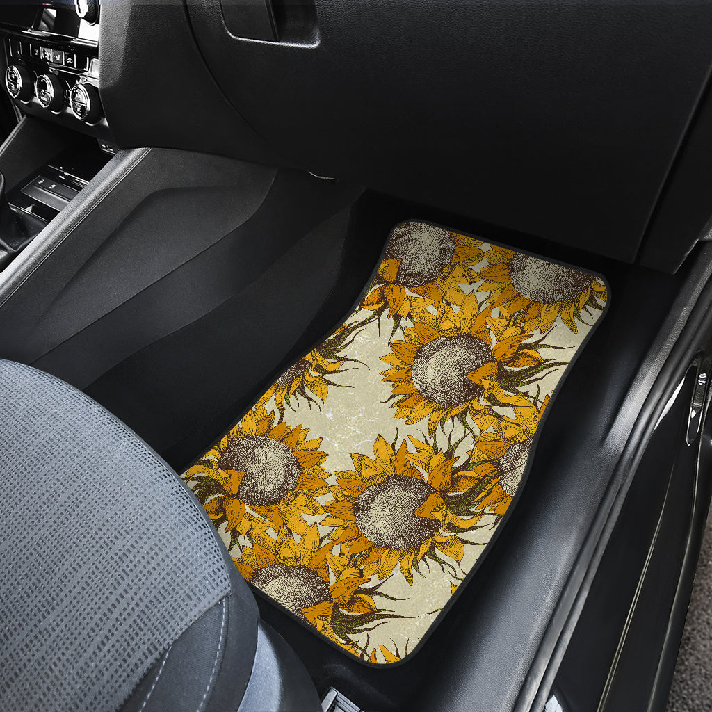 Vintage Sunflowers Car Floor Mats