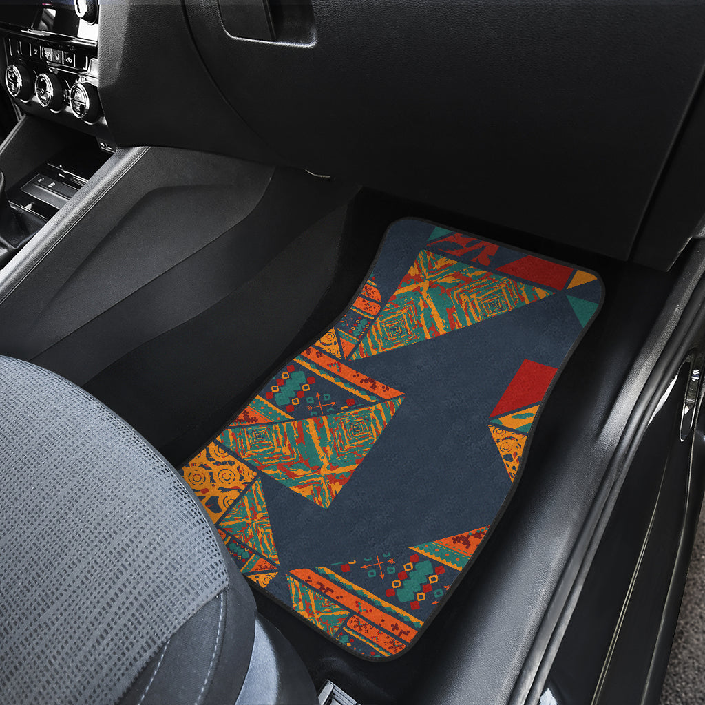 Orange Abstract Pattern Car Floor Mats