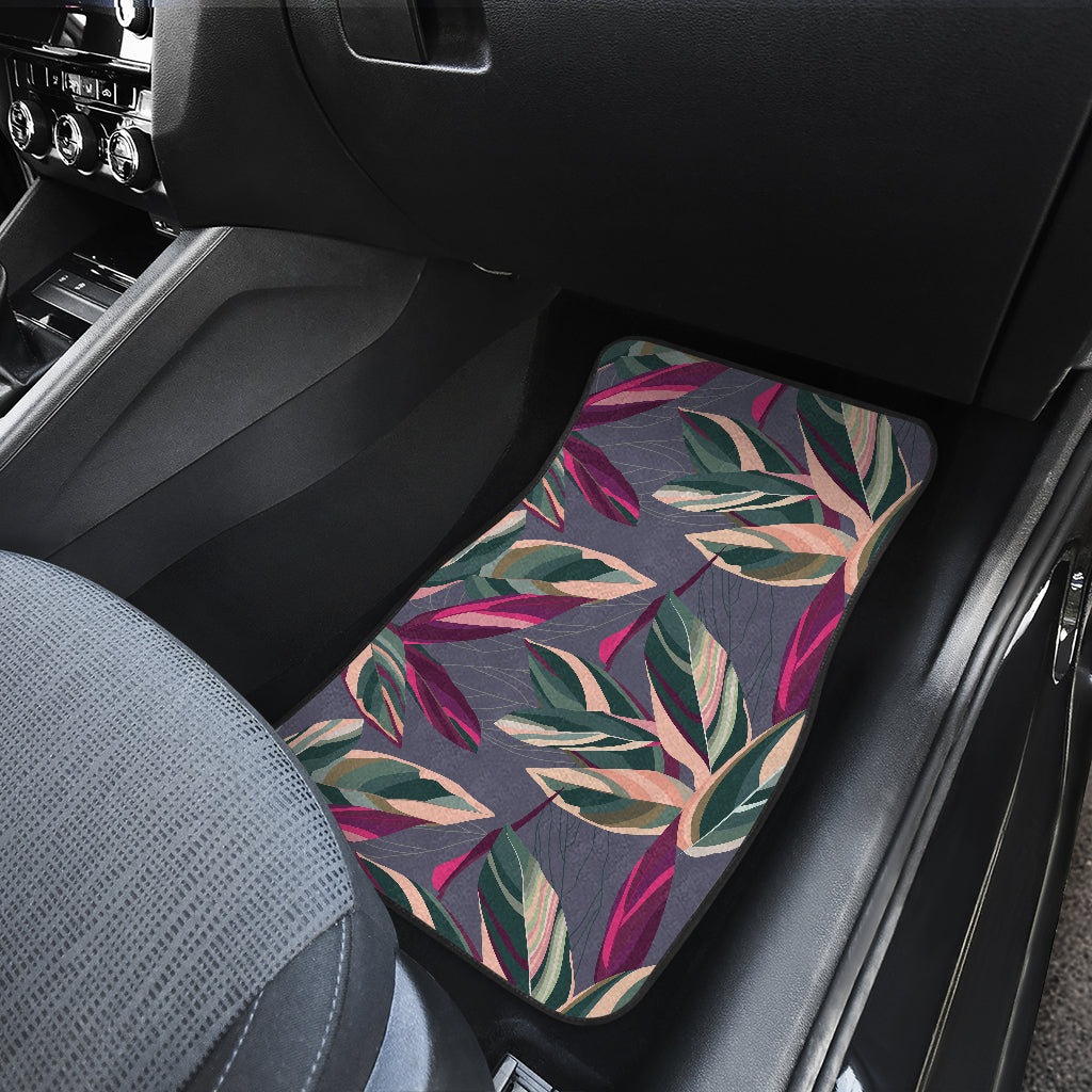 Floral Leaves Car Floor Mats