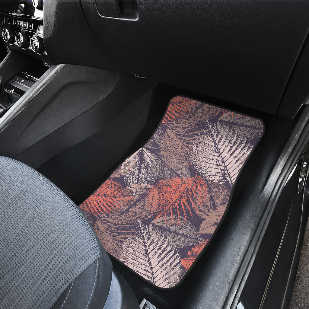 Vintage Leaves Car Floor Mats