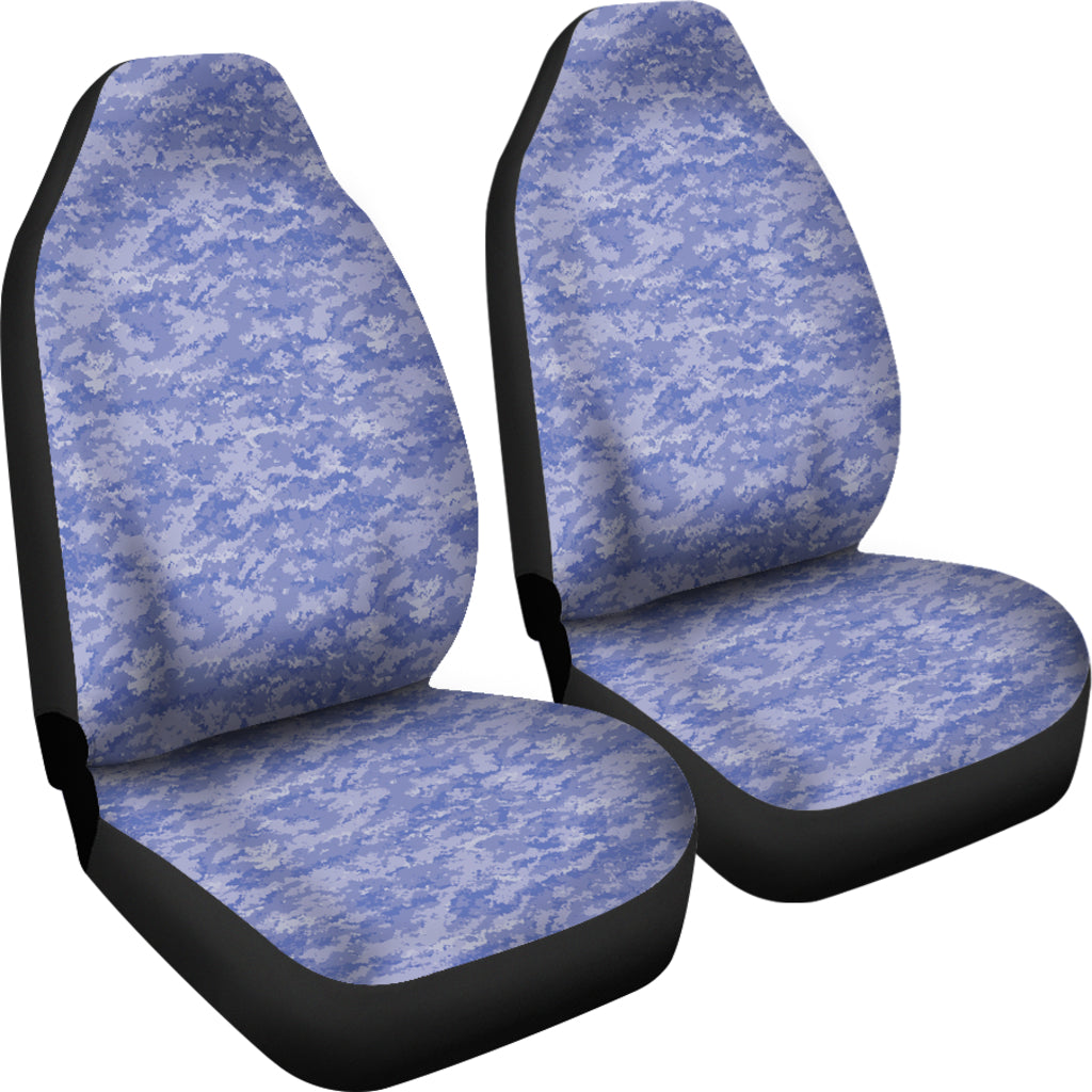 Blue Digital Camouflage Car Seat Covers