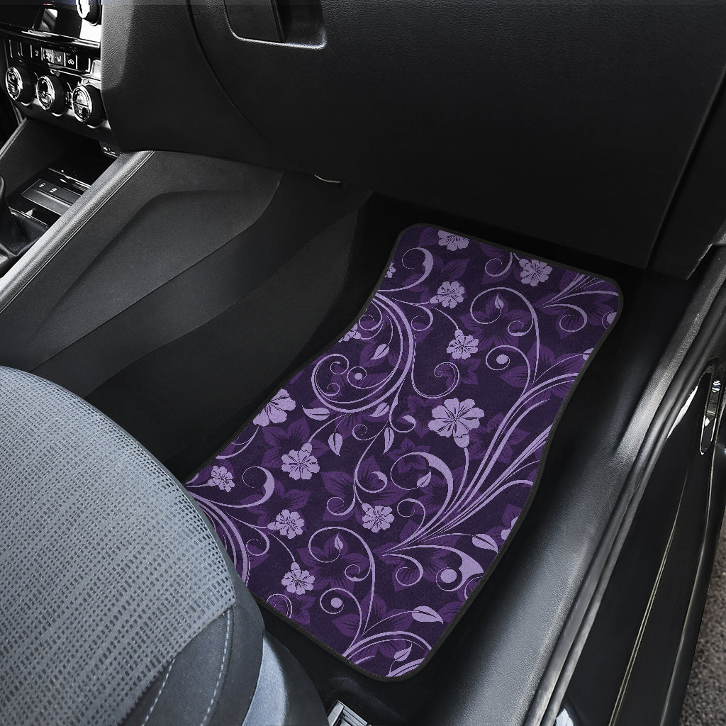 Purple Floral Car Floor Mats