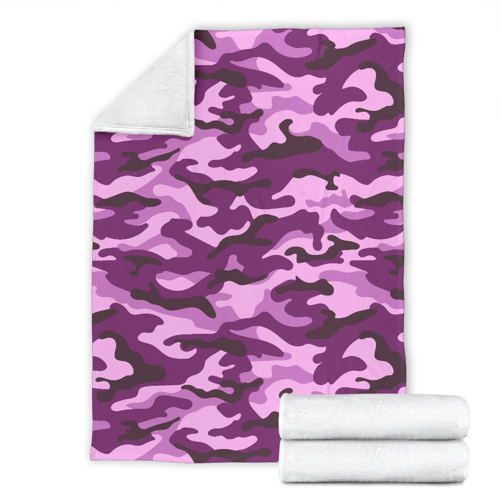 Purple Camouflage Blanket