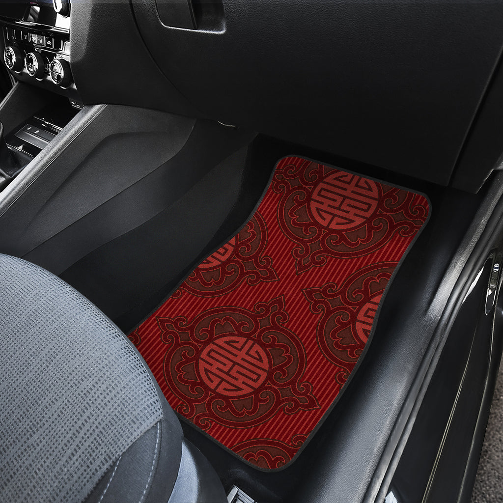 Red Oriental Car Floor Mats