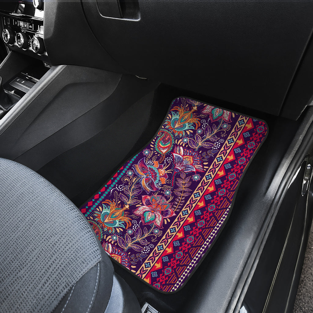 Red Persian Print Car Floor Mats