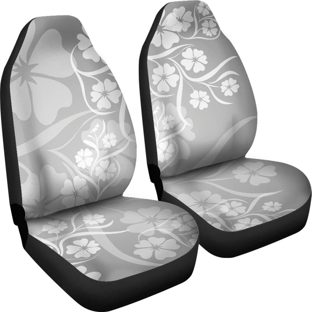 Grey Floral Car Seat Covers