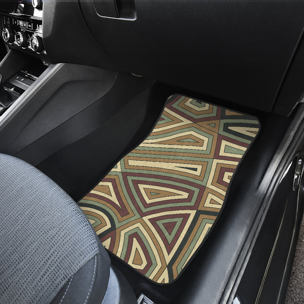 Beige Abstract Car Floor Mats