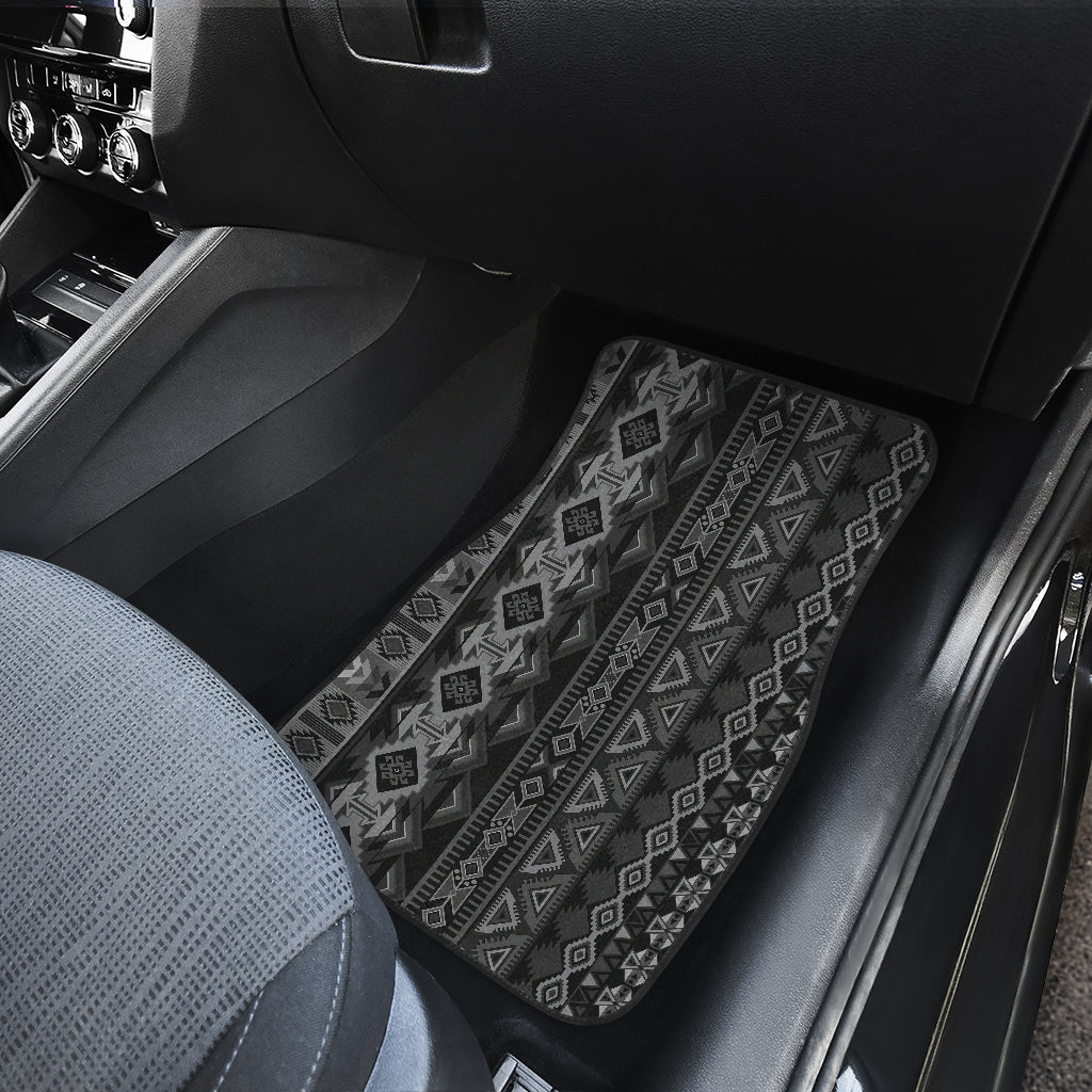 Grey Boho Aztec Car Floor Mats