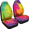 Colorful Paint Splatter Abstract Art Car Seat Covers