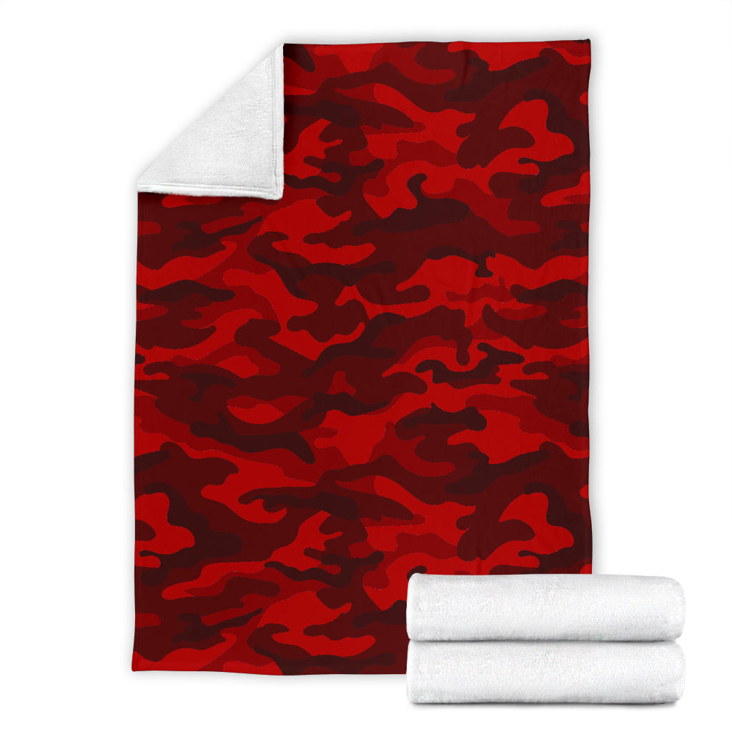 Red Camouflage Blanket