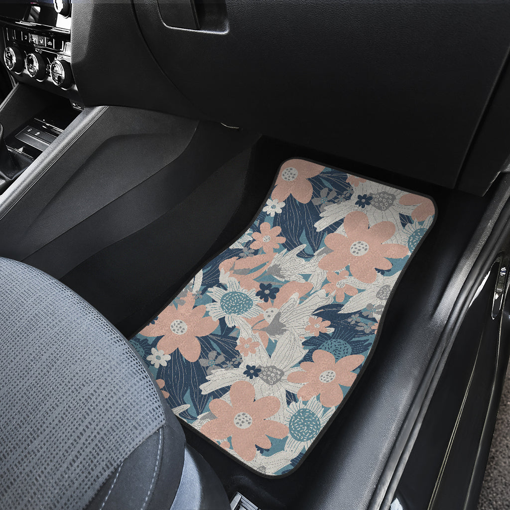Abstract Flowers Car Floor Mats