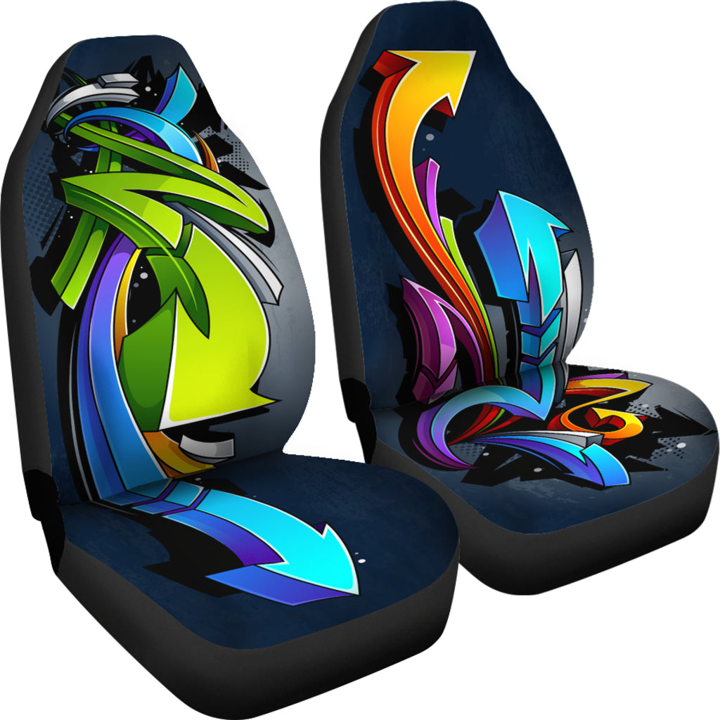 Colorful Graffiti Arrows Car Seat Covers