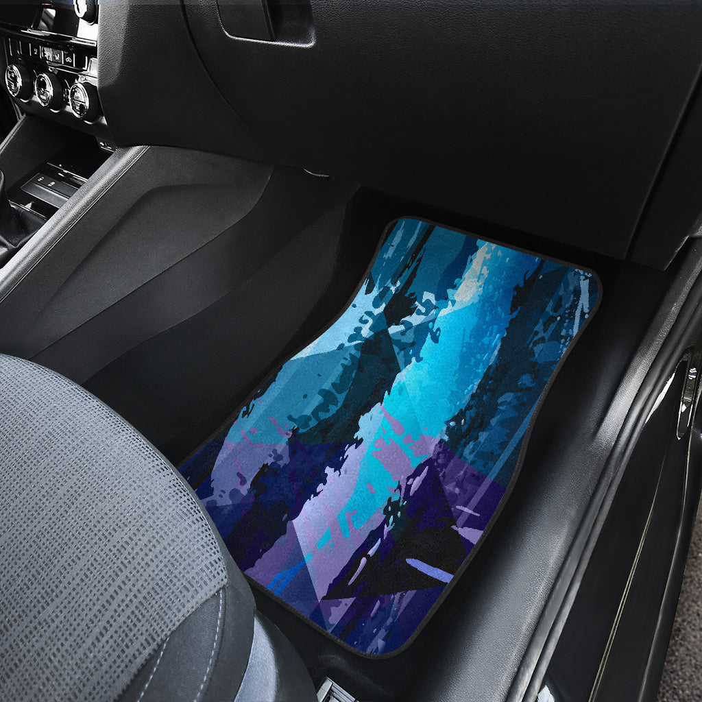Blue Abstract 2 Car Floor Mats