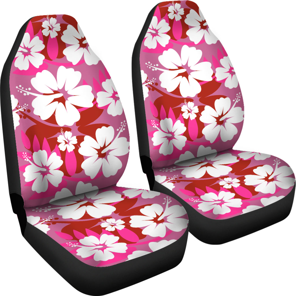 Pink Aloha Flowers Car Seat Covers