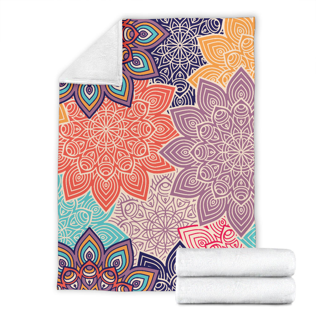 Colorful Floral Mandalas Blanket