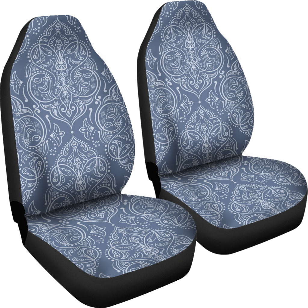 Blue Grey Elegant Decor Car Seat Covers