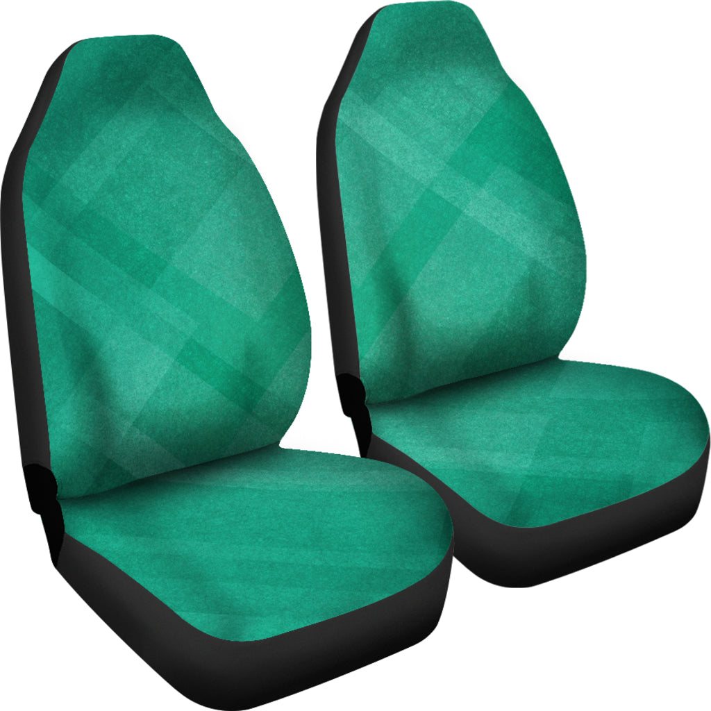 Green Diagonal Abstract Car Seat Covers