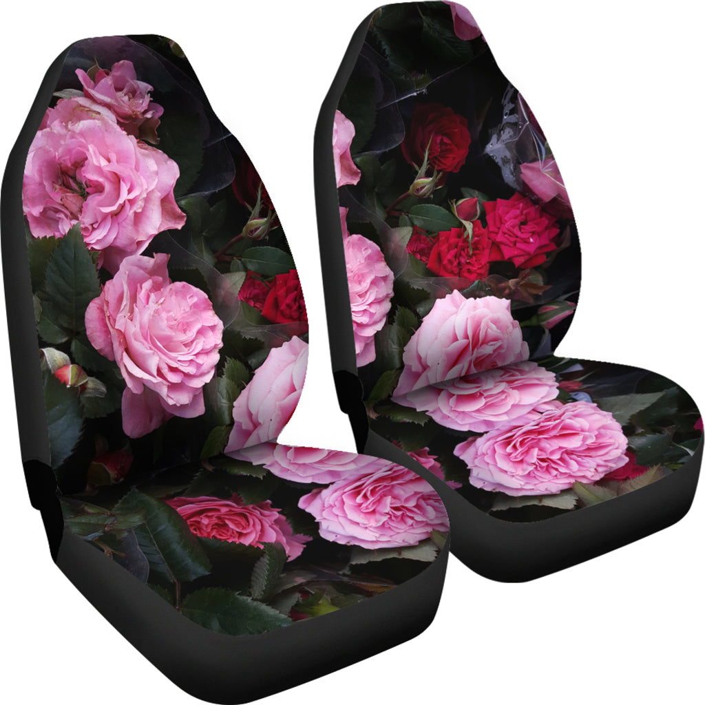 Pink & Red Roses Car Seat Covers