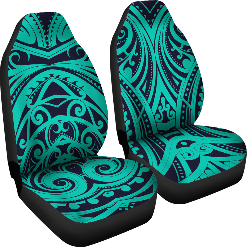 Light Green Tribal Polynesian Car seat Covers