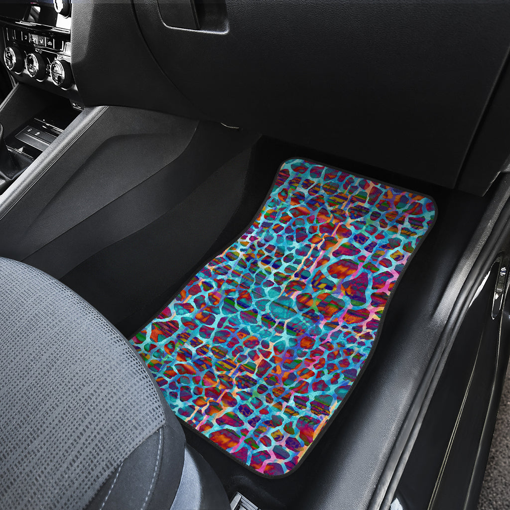 Colorful Leopard Print Car Floor Mats