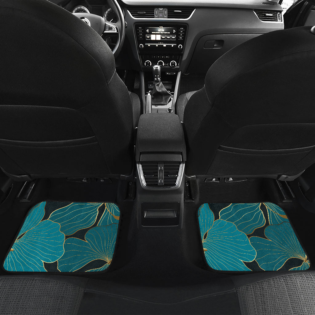 Green Flowers Car Floor Mats