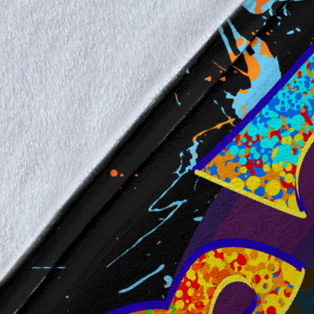 Colorful Paint Peace Sign & Love Blanket