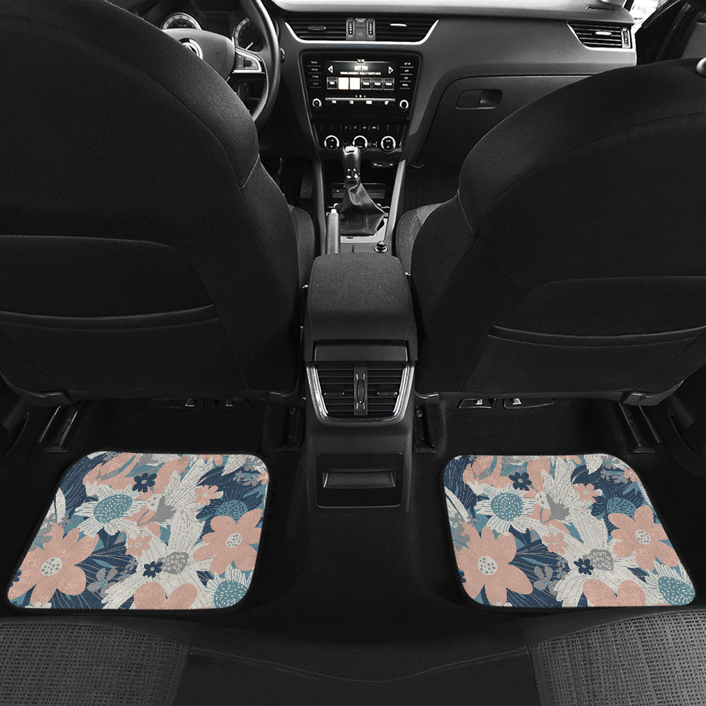 Abstract Flowers Car Floor Mats