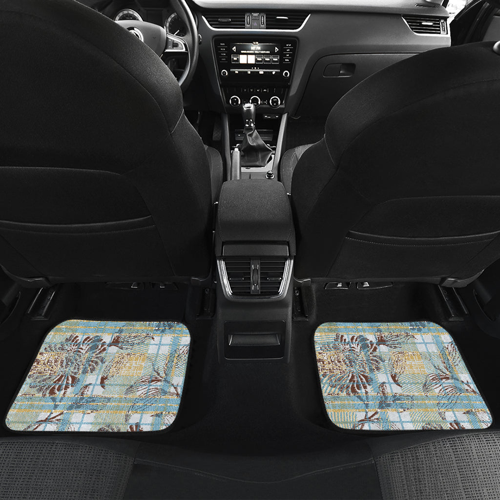 Floral Plaid Car Floor Mats