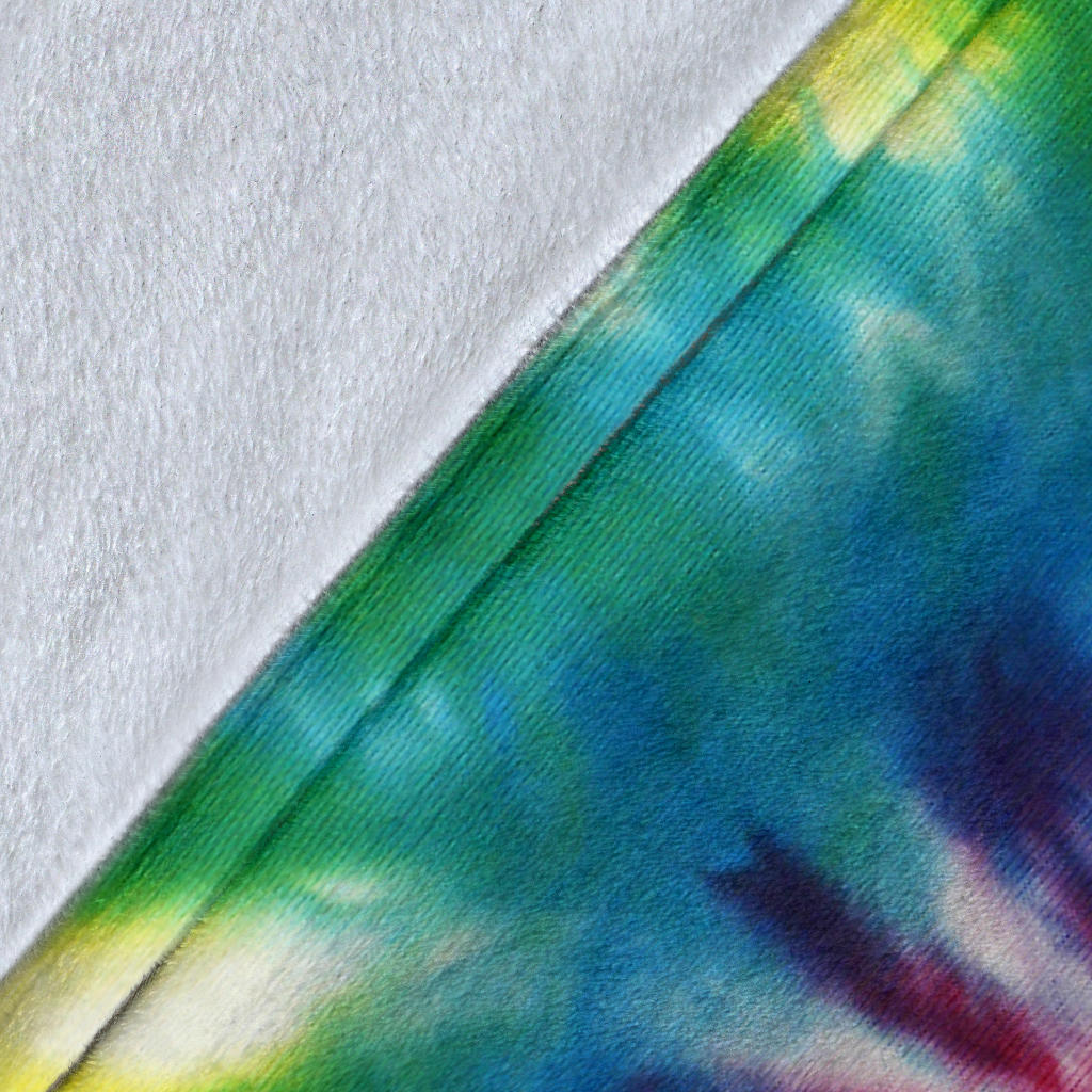Colorful Tie Dye Abstract Art Blanket