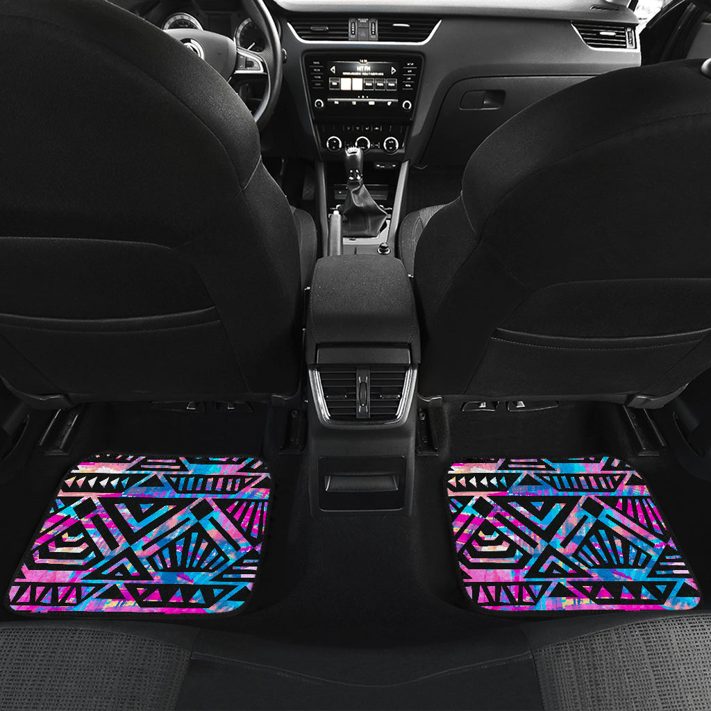 Blue Pink Abstract Tribal Car Floor Mats