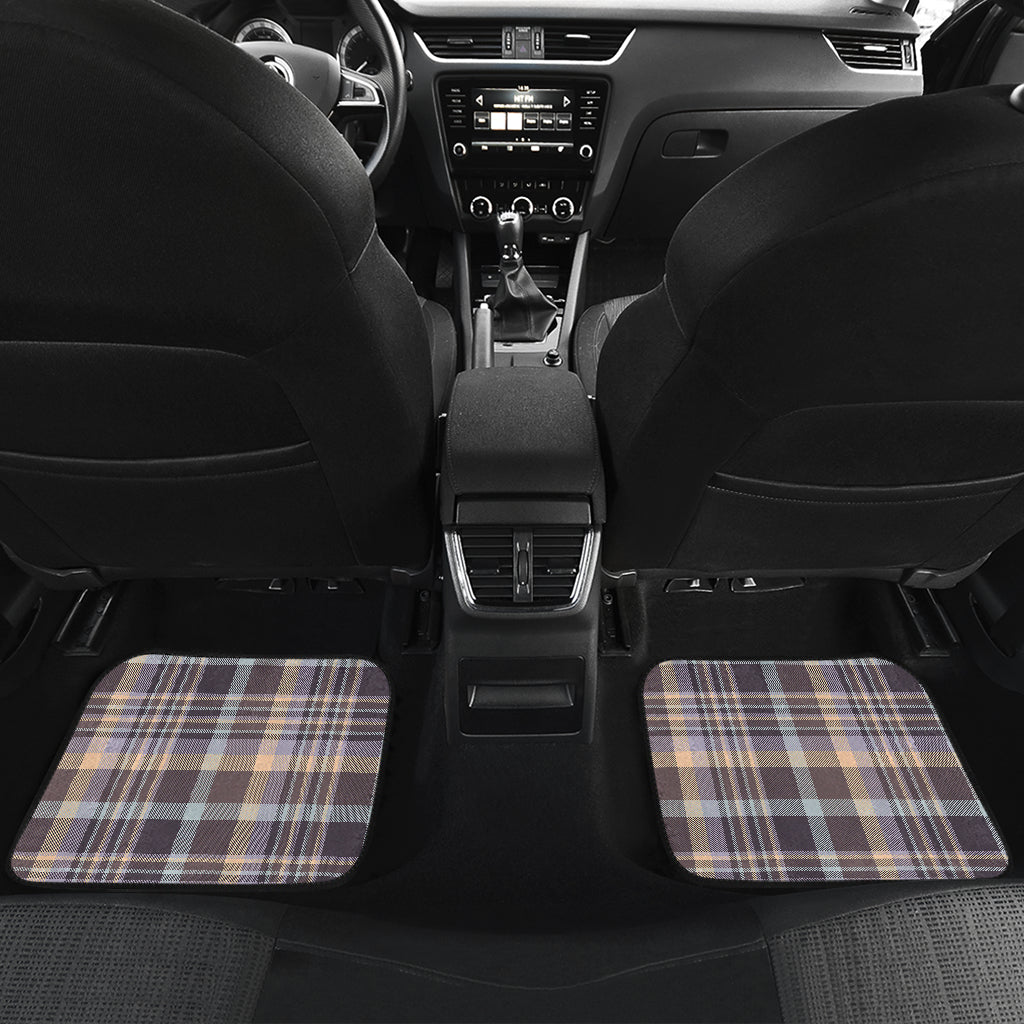 Beige Plaid Car Floor Mats