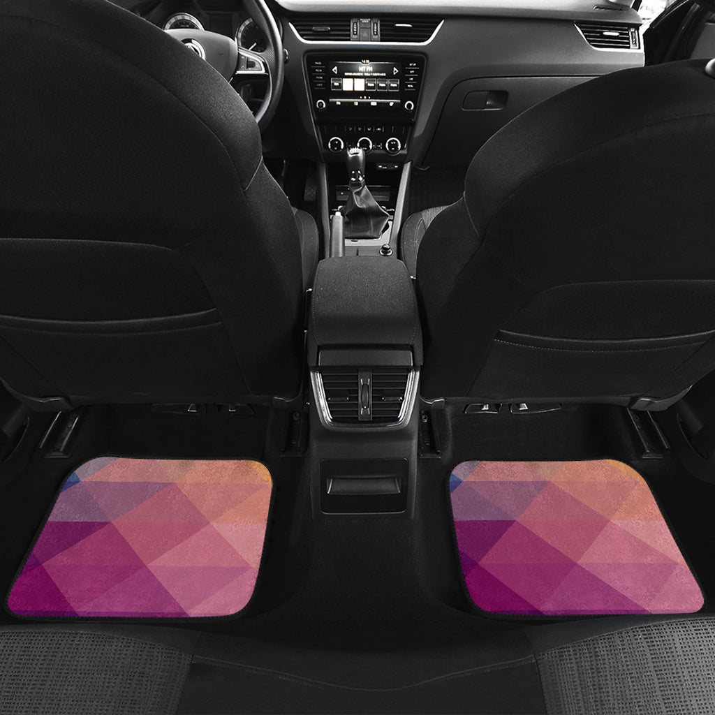 Colorful Abstract Triangles Car Floor Mats