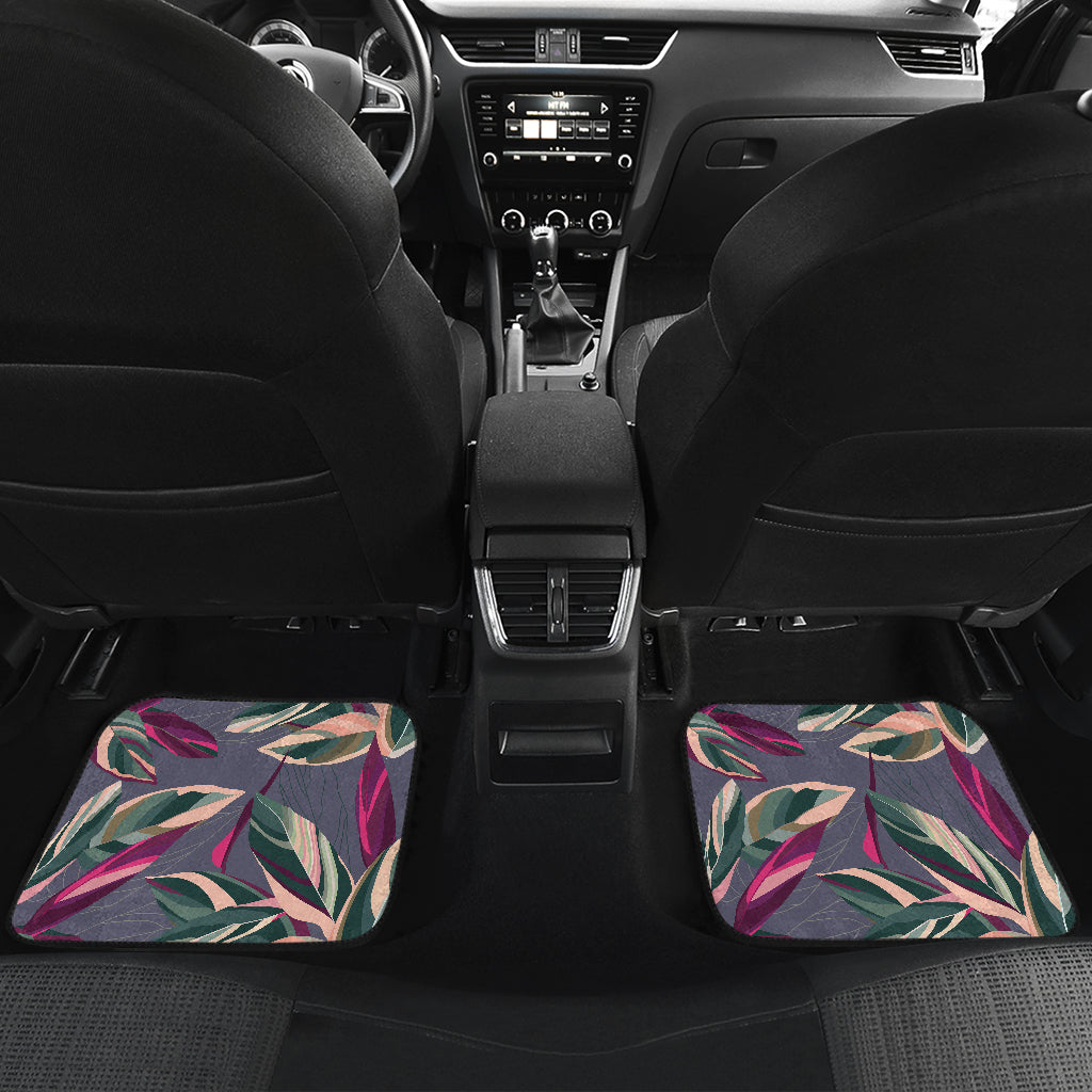 Floral Leaves Car Floor Mats