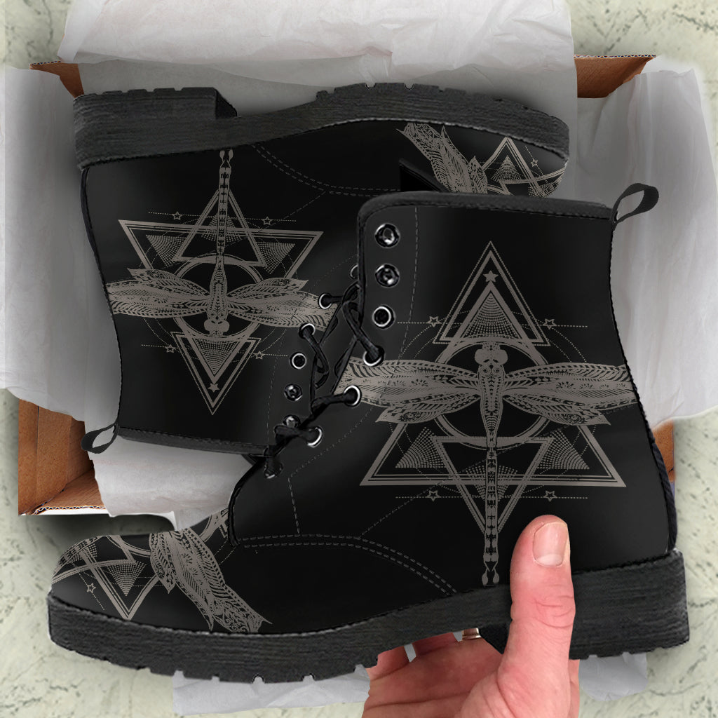 Black Spiritual Dragonfly Boots