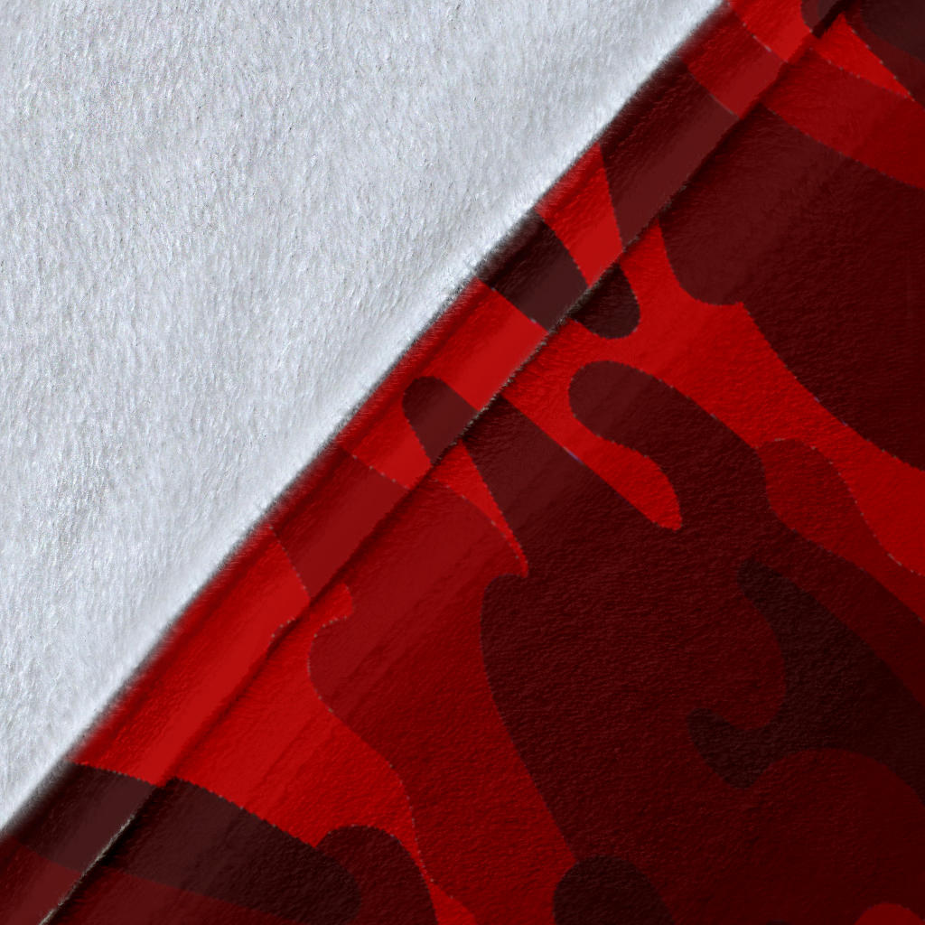 Red Camouflage Blanket